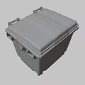 Green Wheeled Trash Bin With Recycling Symbol And Secure Lid