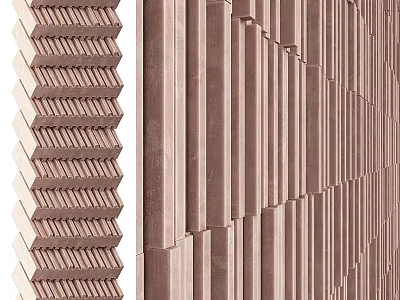 Modern Minimalist Textured Wall Hanging With Vertical Wooden Strips For Interior Decoration 3d model