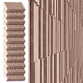 Modern Minimalist Textured Wall Hanging With Vertical Wooden Strips For Interior Decoration
