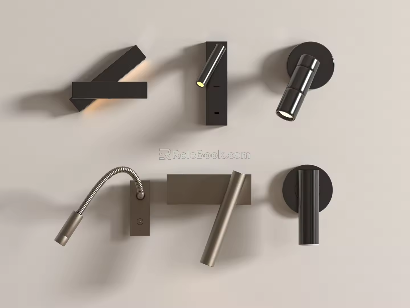 Modern Spotlight Overmount Reading Lamp Metal Wall Lamp 3d model