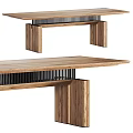 Modern Minimalist Wooden Desk With Solid Wood Tabletop And Black Metal Legs