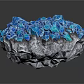 Vibrant Blue Crystal Cluster Decorative Household Item With Natural Stone Design