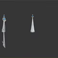 Elegant Living Accessories With Blue Beads And White Tassel Hanging Decor