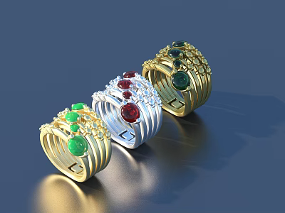 Ring Diamond Ring Gem Ring Gold Ring Silver Ring Jewelry 3d model
