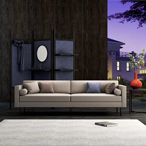 modern double sofa 3d model