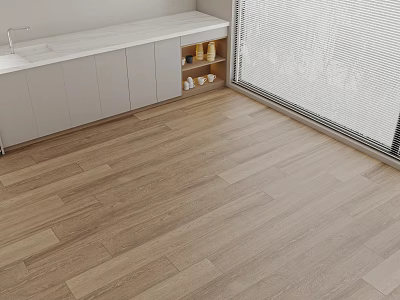 Light Wood Flooring In Modern Bright Interior 3d model