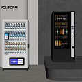 POLIFORM Modern Vending Machines With Various Beverages And Drinks In Interior 3d model