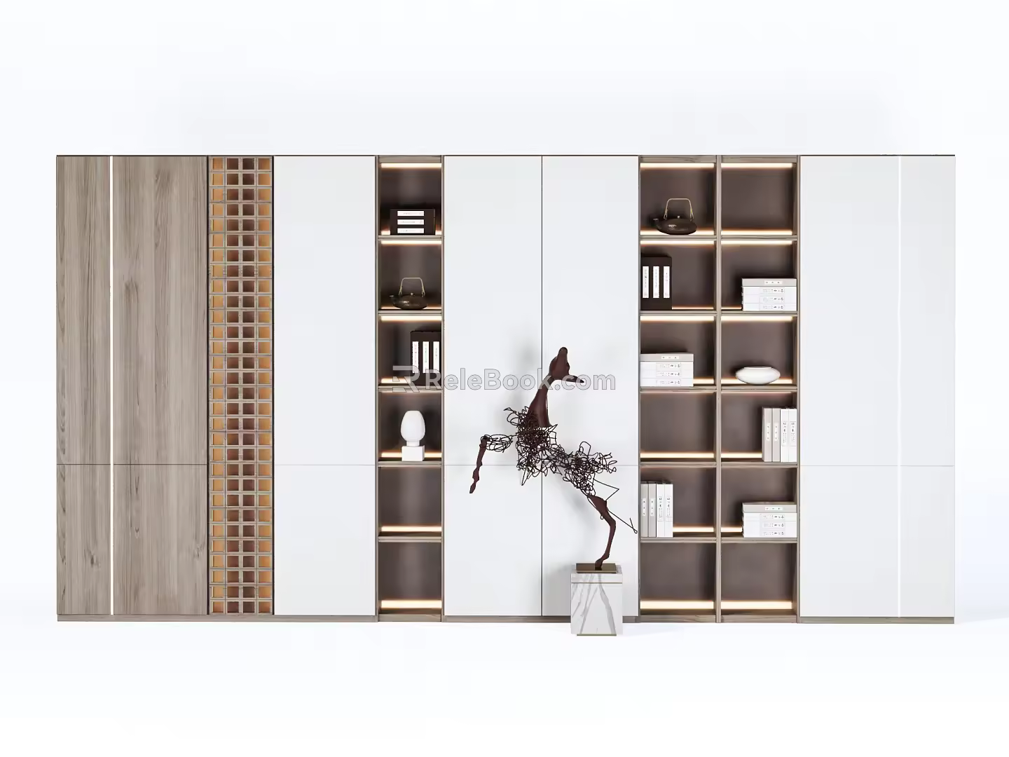 Modern Bookcase Bookshelf 3d model