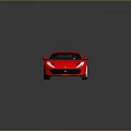 Red Sports Car With Sleek Aerodynamic Body And Silver Alloy Wheels Shiny Reflection