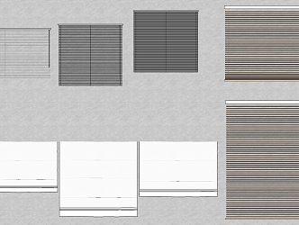 Modern office blinds 3d model