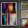 Colorful Abstract Oil Paintings Showcasing Vibrant Hues Modern Styles And Artistic Designs