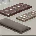 Different Colored Leather And Fabric Seat Cushions With Tufted And Plain Designs