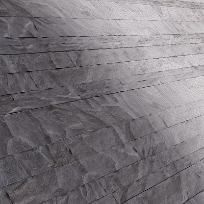 Gray Slate Wall with Layered Arrangement and Natural Textured Surface Design 3d model Gray Slate Wall with Layered Arrangement and Natural Textured Surface Design 3d model