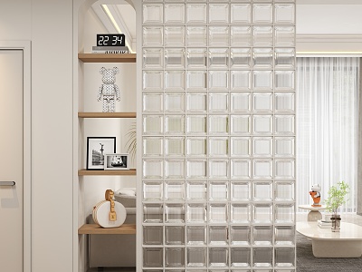 Modern cream style porch cabinet partition aisle model