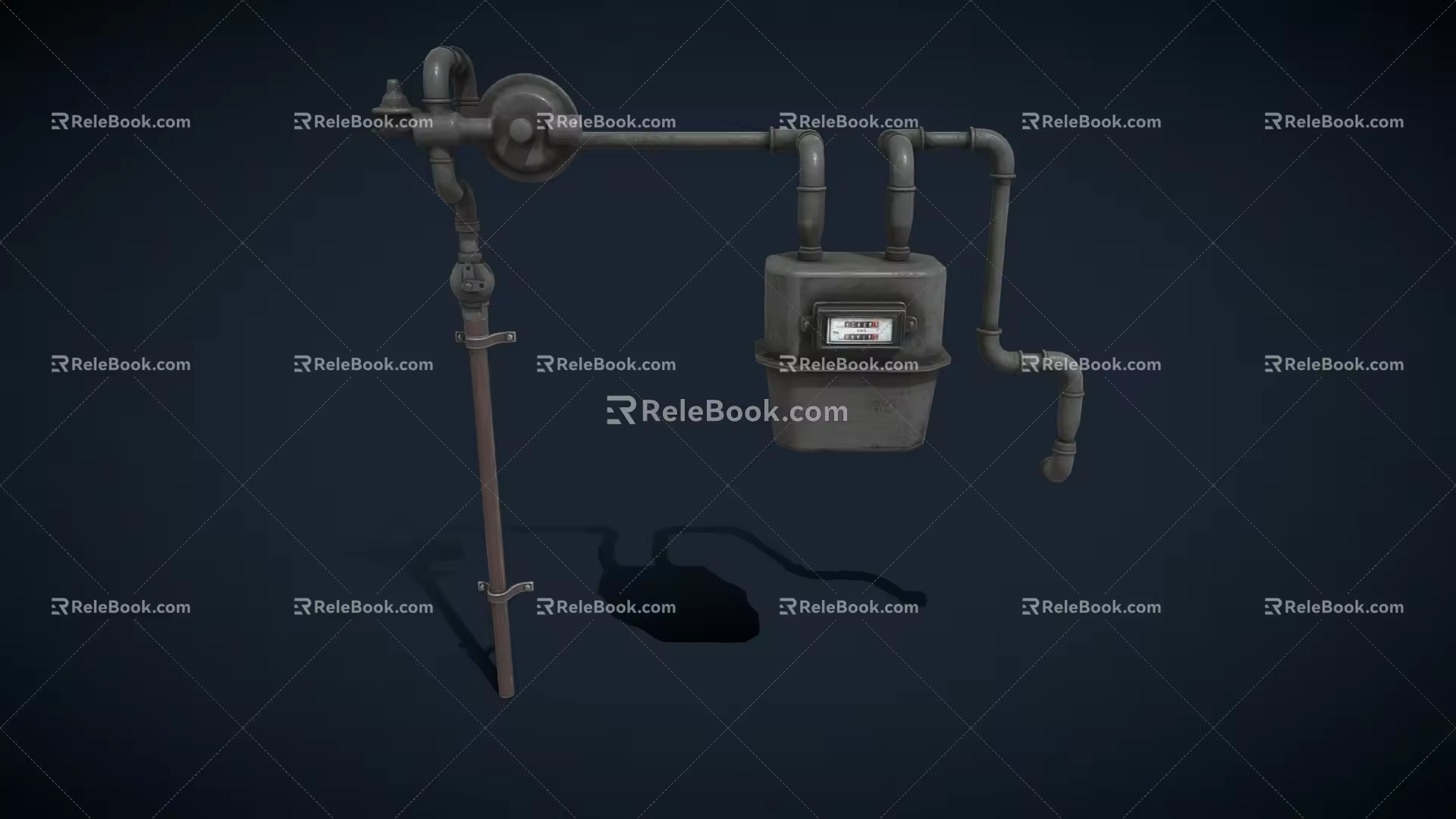 Gas meter day gas meter gas meter meter meter pipe water meter water pipe low face number low model simple model game video level super realistic 3d model
