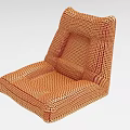 Orange Woven Accent Chair With Textured Design And Modern Comfortable Seat