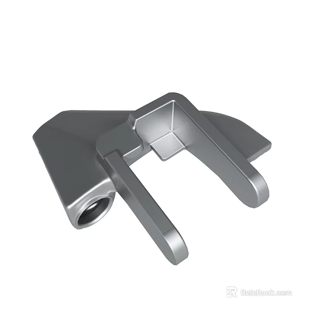 Gray Metal Mechanical Component With Structural Design And Precision Machined Features 3d model