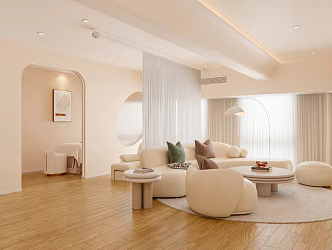 Cream Style Living Room Cream Style Beauty Salon Cream Style Leisure Area Cream Style Sofa Beauty Salon Recliner Floor Lamp Cream Style Leather Sofa Cream Style Living Room 3d model