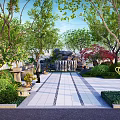 Beautiful Rooftop Garden Design With Lush Greenery Seating Benches And Water Feature