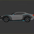Sleek Silver Gray Sports Car With CENDEZ Logo And Blue Accent Stripes