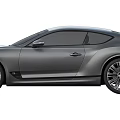 Silver Bentley Luxury Sports Car Front View With Stylish Details