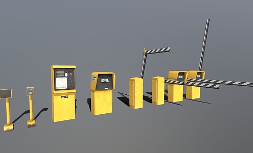 Industrial equipment intelligent parking device parking lot road gate machine parking lot entrance gate machine 3d model