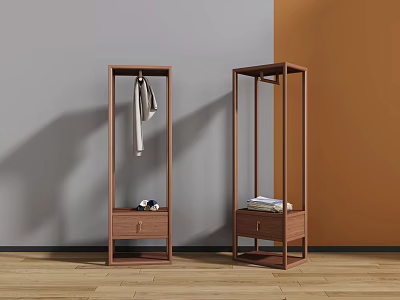 New Chinese Style Hangers Coat Racks Floor Hangers 3d model