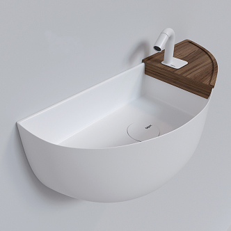 modern wash basin kitchen table basin 3d model