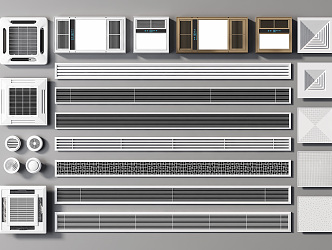 Modern air outlet air conditioning outlet central air conditioning aluminum gusset 3d model