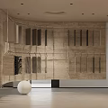 Modern Co working Space Interior Design With Sofa Chair Coffee Table And Bar Area Shelves