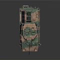 Military Armored Vehicle With Camouflage Paint Six Wheel Design And Mounted Antennas