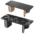 Modern Dining Table With Black And Copper Cylindrical Legs And Smooth Tabletop 3d model