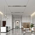 Modern Hall Office Hall 3d model