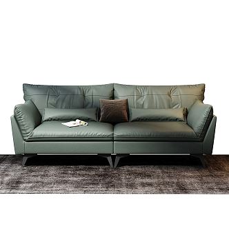 Modern Double Sofa Italian Minimalist Sofa 3d model