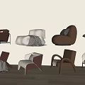 Modern single sofa 3d model
