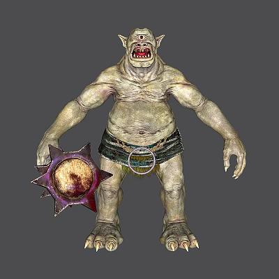 Modern game character Cyclops 3d model