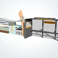 Modern Transit Station with Clear Signage Seating Maps and Entrance Design