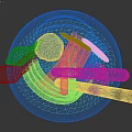 Yellow Noodles in Black Bowl with Red Meat Slices Pink Rings White Chunks and Chopsticks