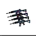 Stylish Colorful Rifles Featuring Various Creative Graphic Patterns And Decorative Designs