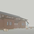 Traditional Chinese Garden Landscape Design With Glazed Tiles And Wooden Structure