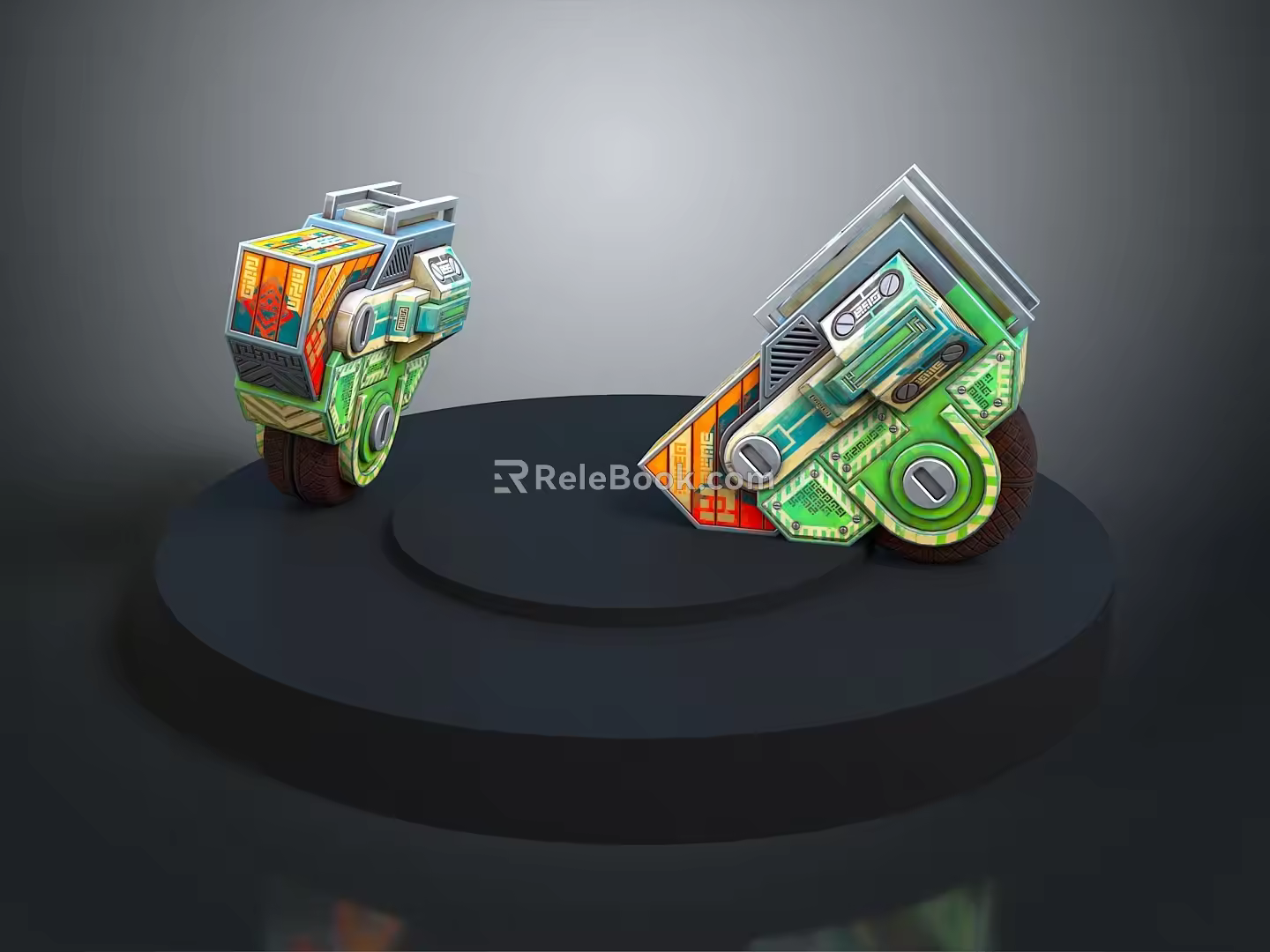 Industrial Robot Single Wheel Robot Double Wheel Robot Assistant Small Robot 3d model