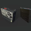 Vintage Radio Cassette Player With Retro Design And Cassette Tapes On