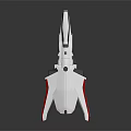 Futuristic White Red Sleek Spaceship Design For Cosmic Exploration And Travel