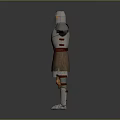 Detailed Silver Medieval Knight Armor with Red Belt Open Arms Gray Background
