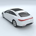 White Modern Car With Sleek Front Grille Sharp Headlights And Smooth Body Lines