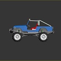 Modern all-terrain vehicle toy car four-wheeler beach car 3d model