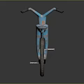 Vintage Distressed Bicycle With Blue Body And Pink Spokes In Retro Style