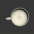 White Ceramic Cup With Blue Rim Essential Daily Use Household Item