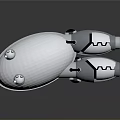 Sci-Fi Mechanical Creature 3D Model With White Streamlined Design And Silver Parts 3d model
