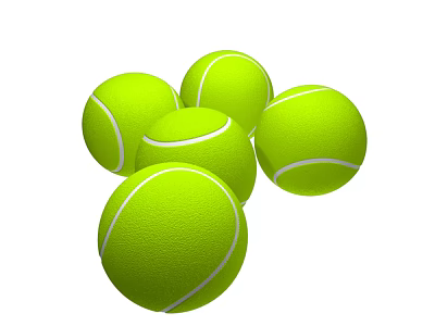 High Quality Green Tennis Balls With White Stitching Ideal For Sports Equipment 3d model